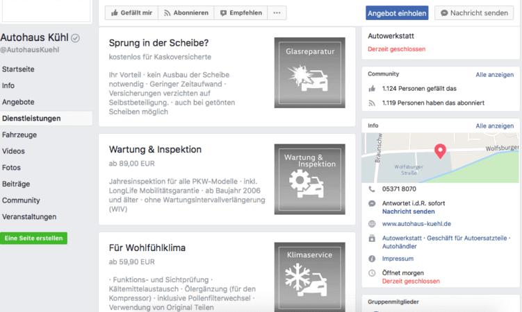 facebook-dienstleistungen-funktion
